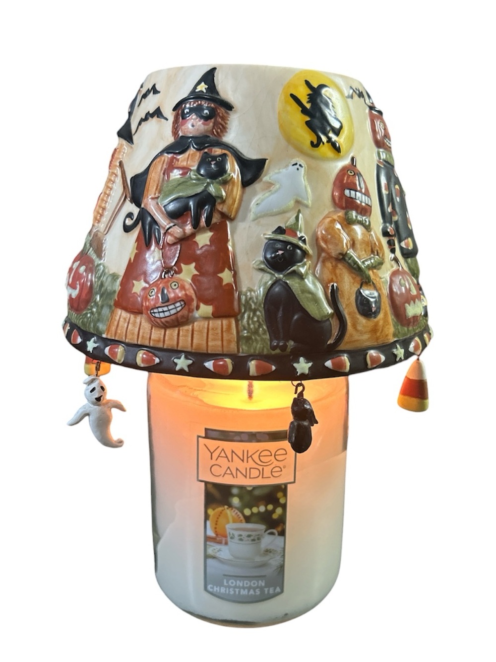 Yankee Candle Ceramic Teresa Kogut Halloween Shade Charms 2005 Glow in the Dark